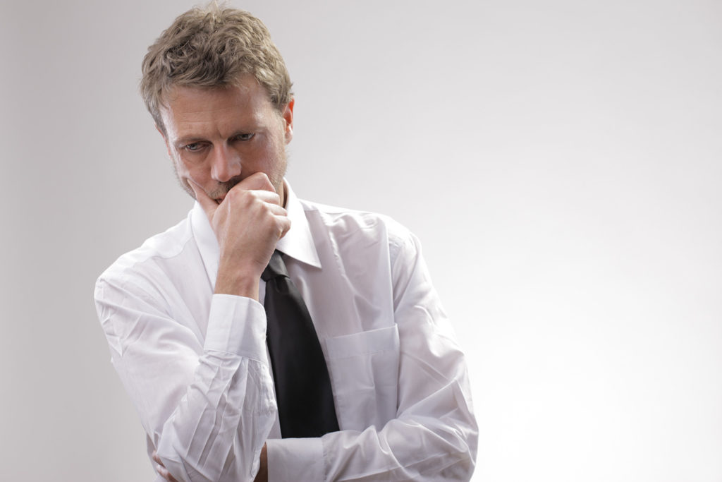lawyer in deep thought