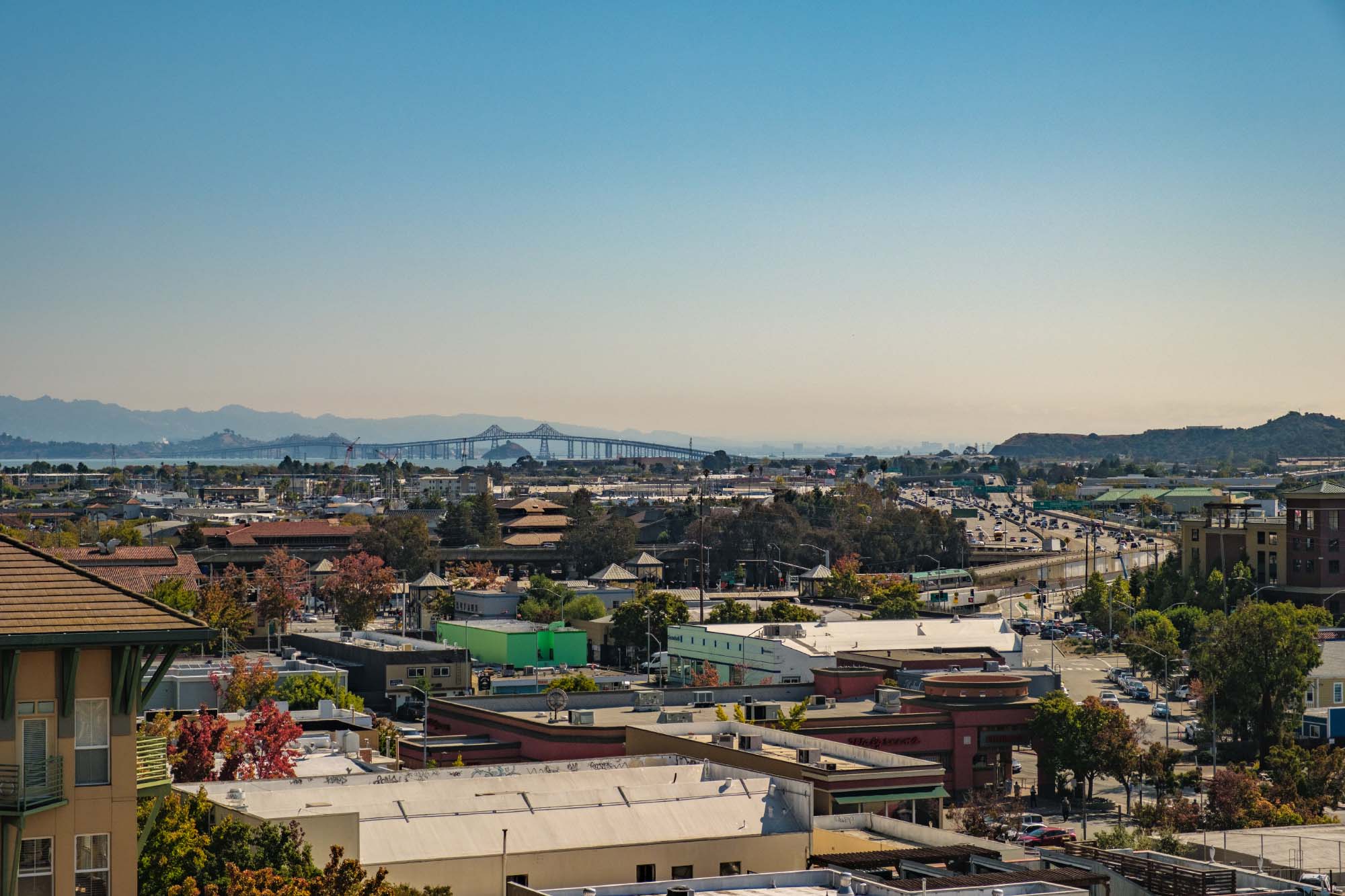 view of hte Richmond-San Rafael bridge in the distance