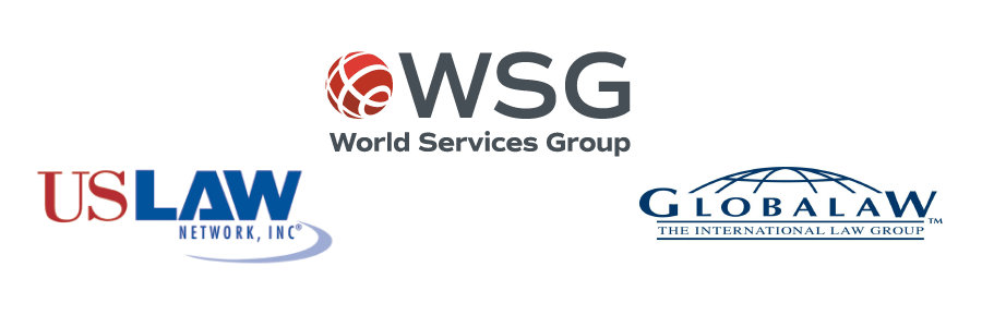 logos for: WSG, USLAW, GLOBALAW