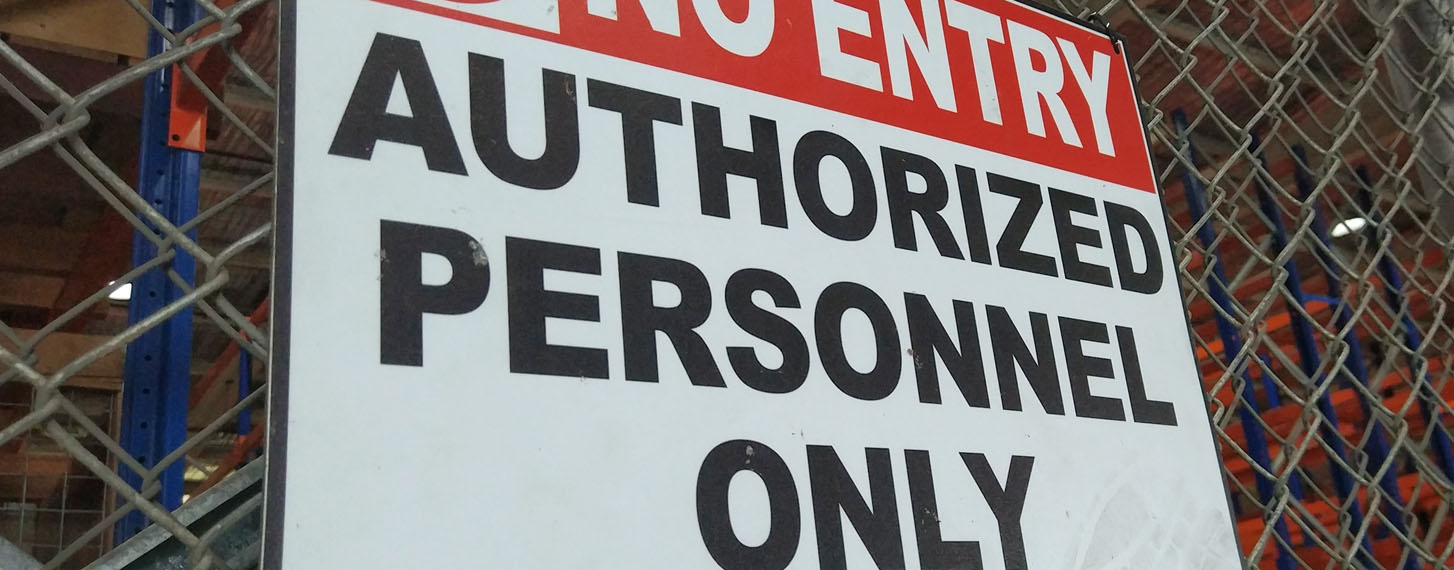 Authorized Personnel Only sign