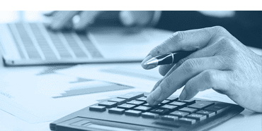 hand operating a calculator