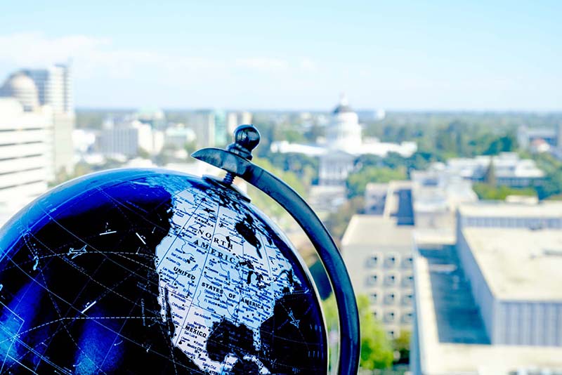 Globe in Sacramento Office