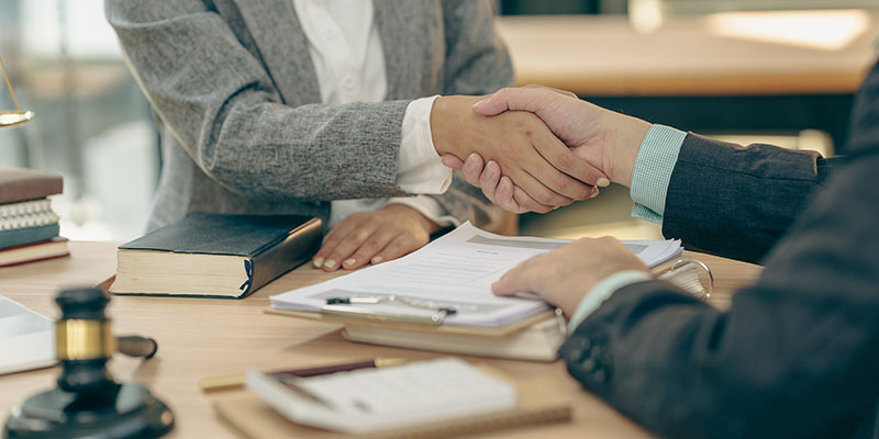 Handshake over a deal