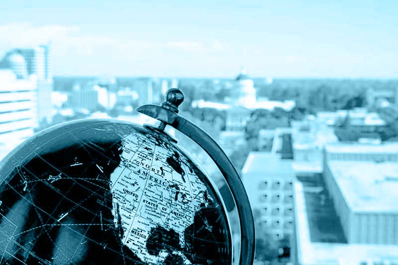 globe in Sacramento office