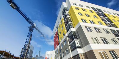 Apartment building being built