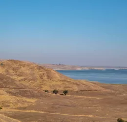 photo of California coastal landscape with view of water